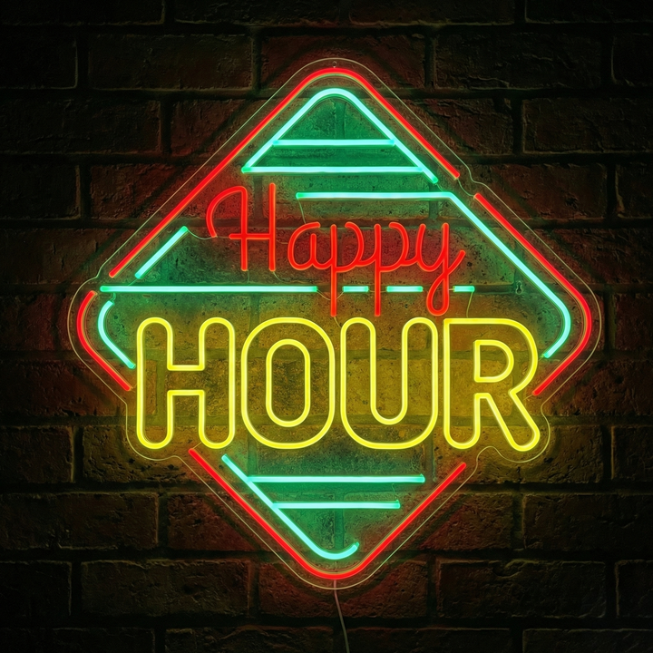 "Happy Hour" Neonkyltti