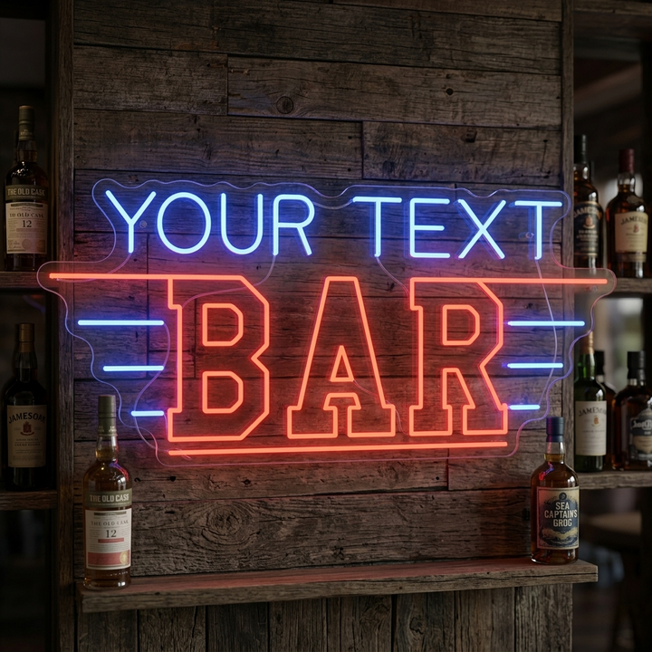 "Custom Bar" Neonkyltti