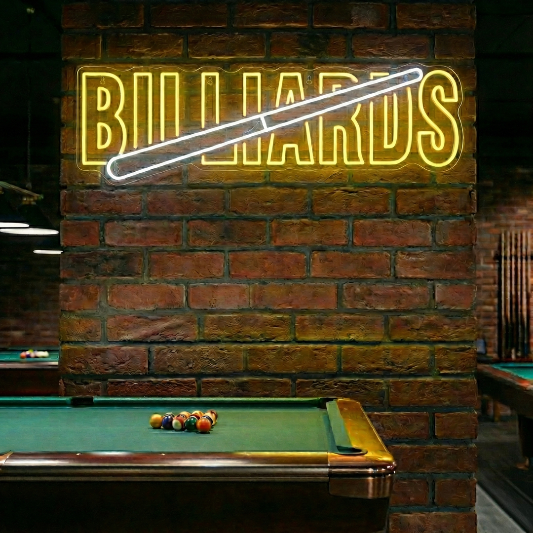 "Billiards" Neonkyltti