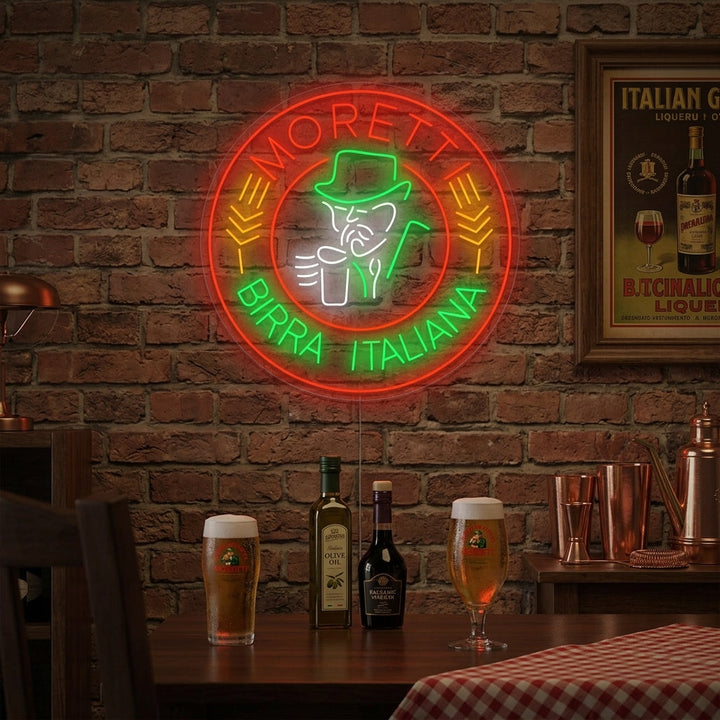 "Moretti Birra Italiana" Neonkyltti