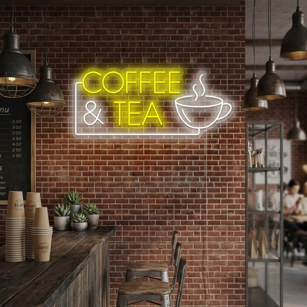 "Coffee & Tea" Neonkyltti
