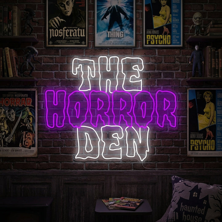 "The Horror Den" Neonkyltti
