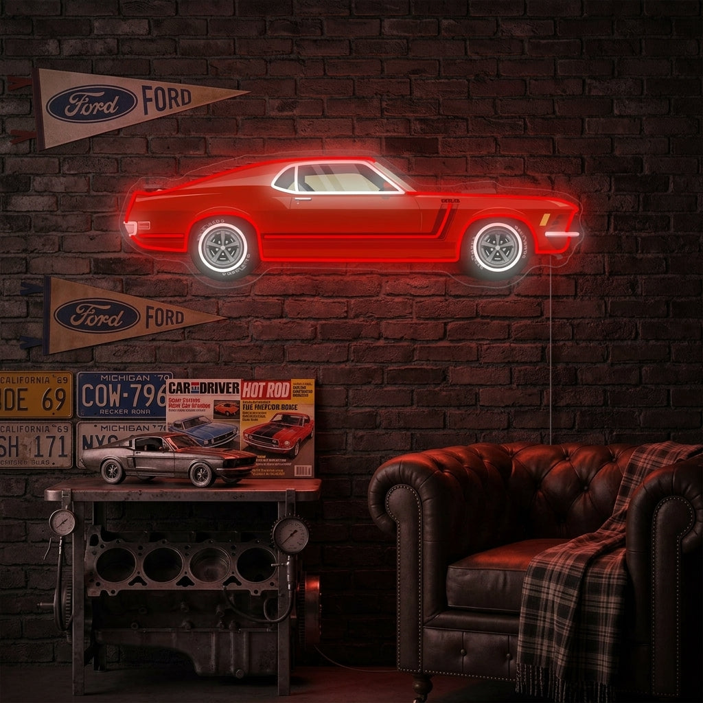 "American Muscle Car" Neonkyltti
