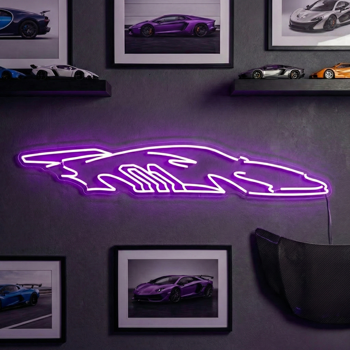 "Kilpa-auto" Neonkyltti