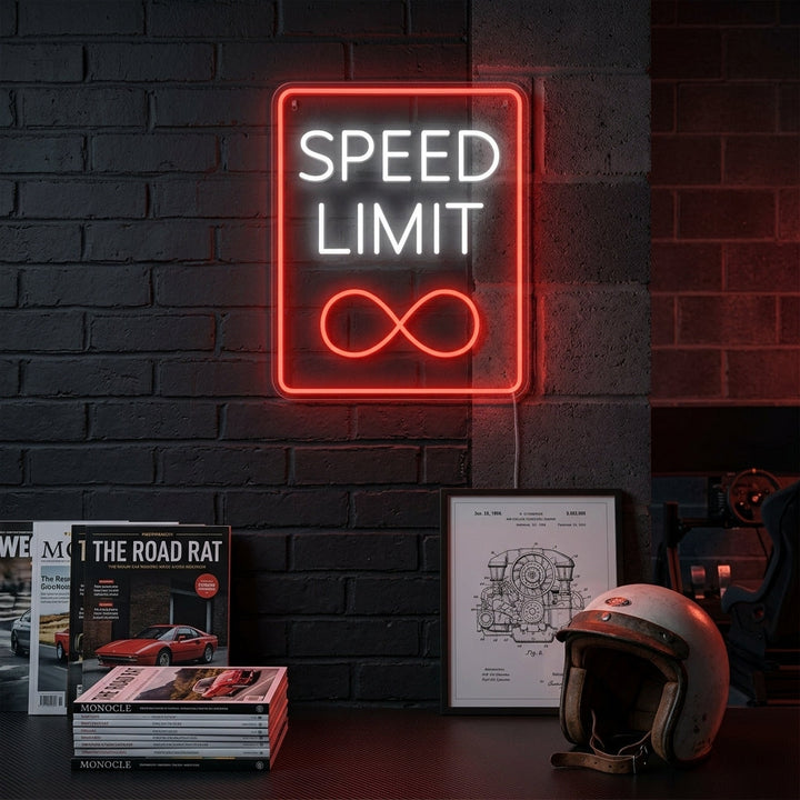 "Speed Limit Infinity" Neonkyltti