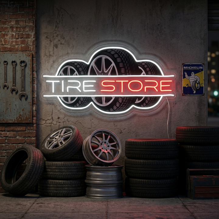 "Tire Store" Neonkyltti
