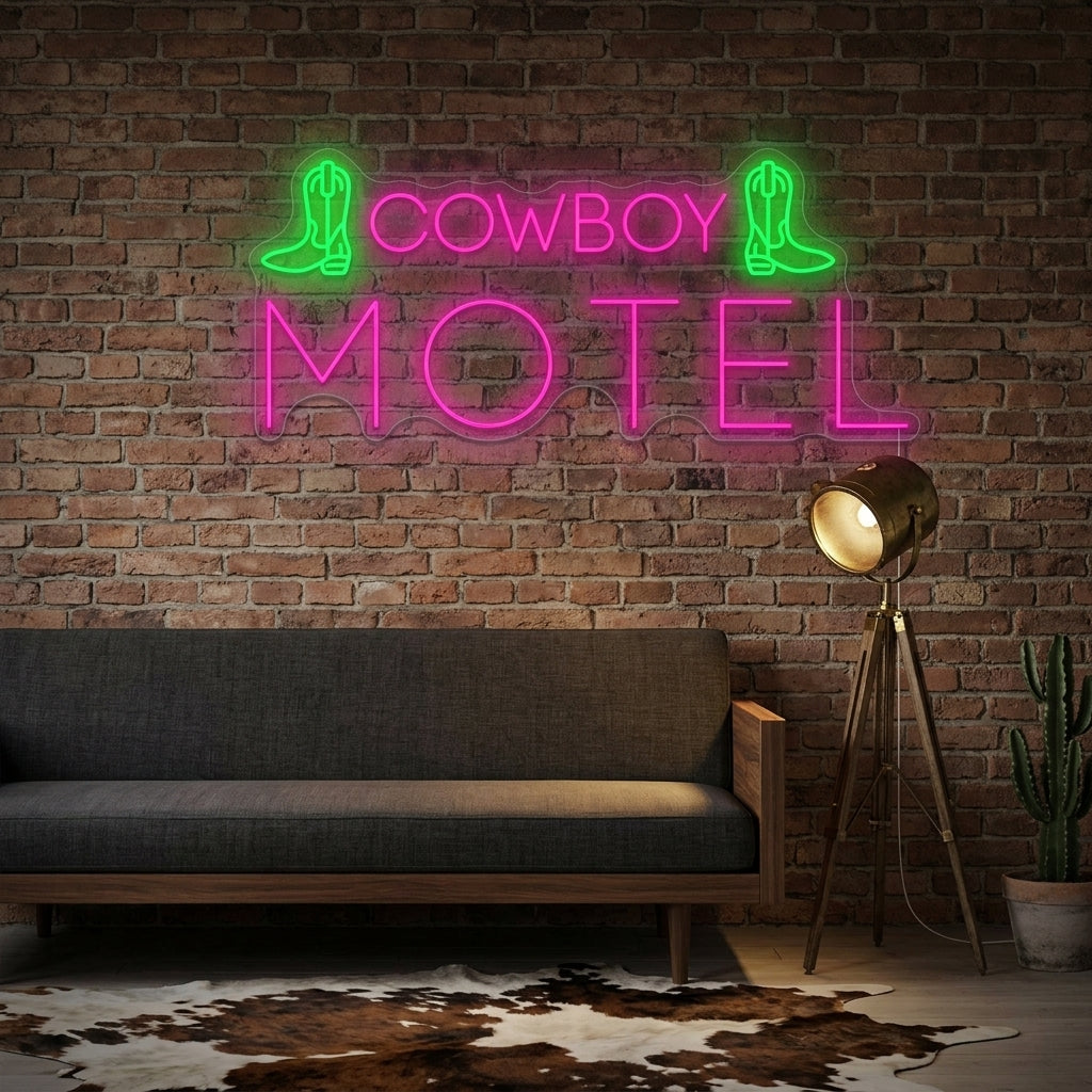 "Cowboy Motel" Neonkyltti