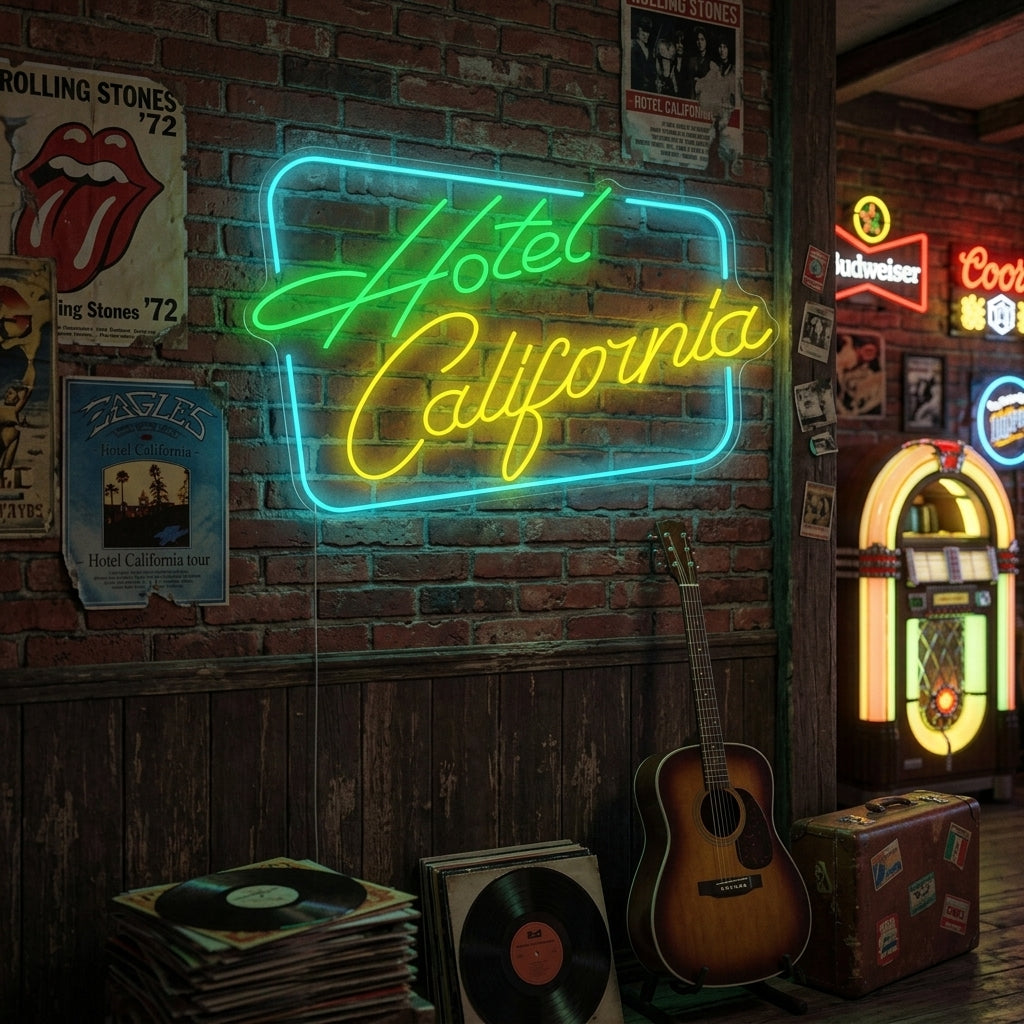 "Hotel California" Neonkyltti