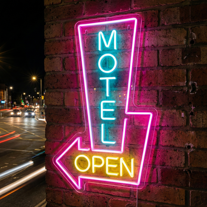 "Motel Open" Neonkyltti