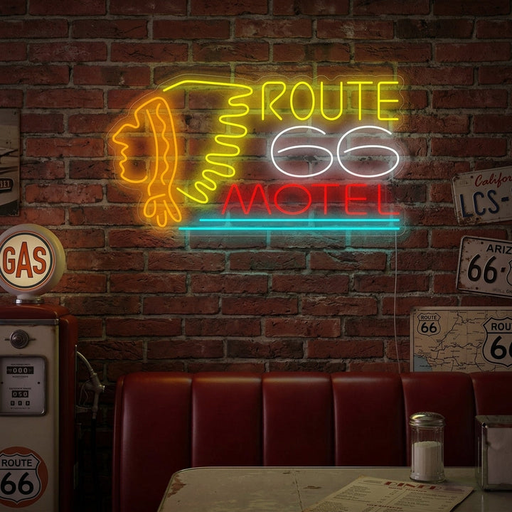"Route 66 Motel" Neonkyltti