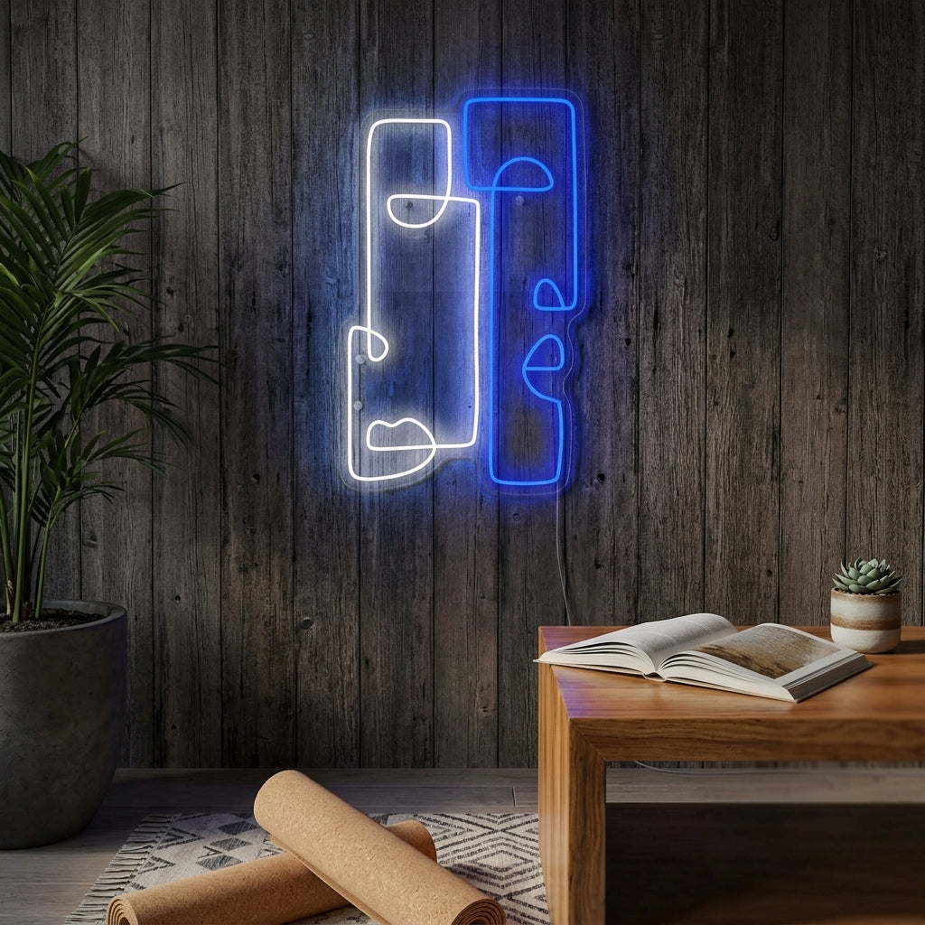 "Abstrakti toteemi" Neonkyltti