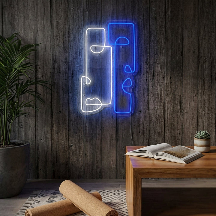 "Abstrakti toteemi" Neonkyltti