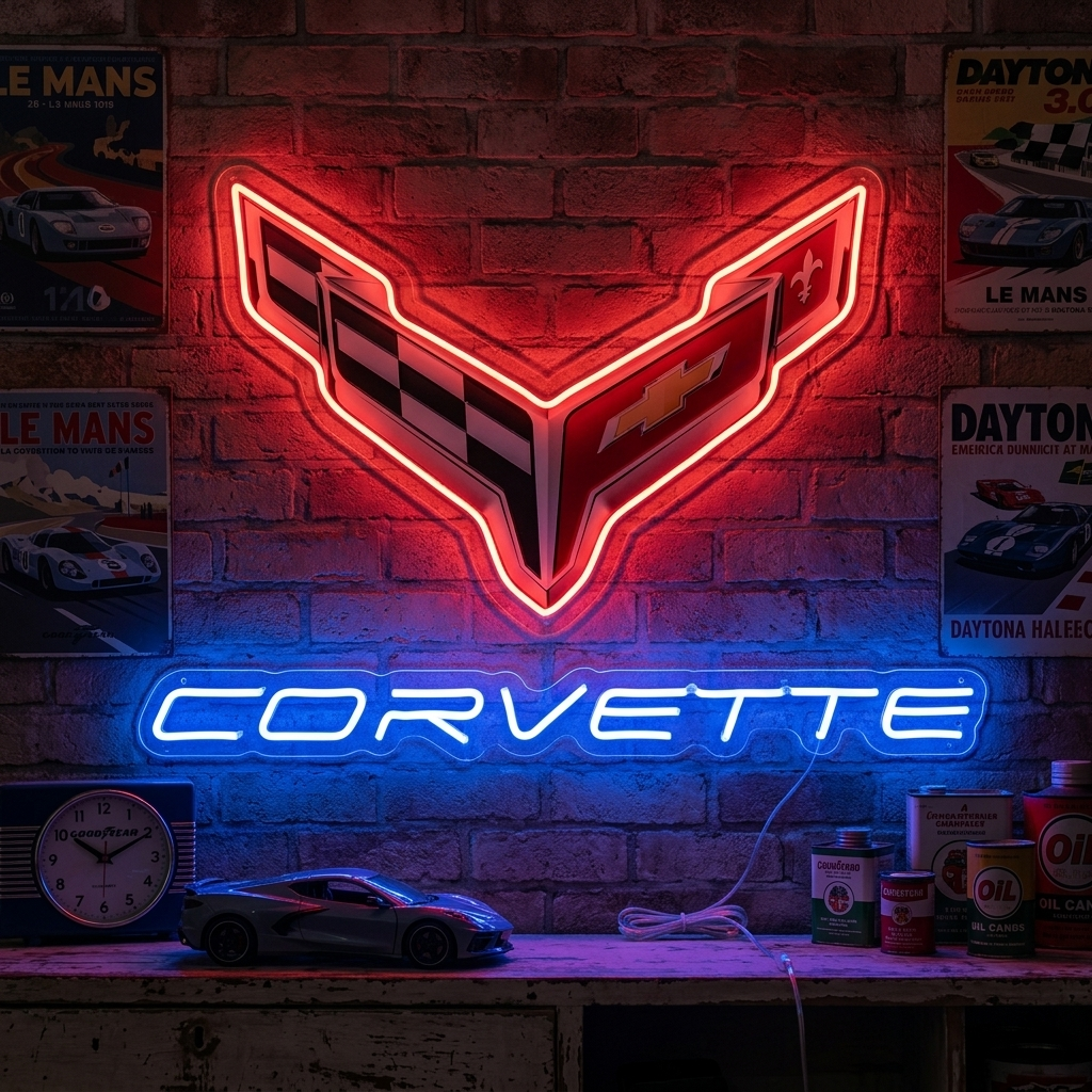 "Corvette-logo" Neonkyltti