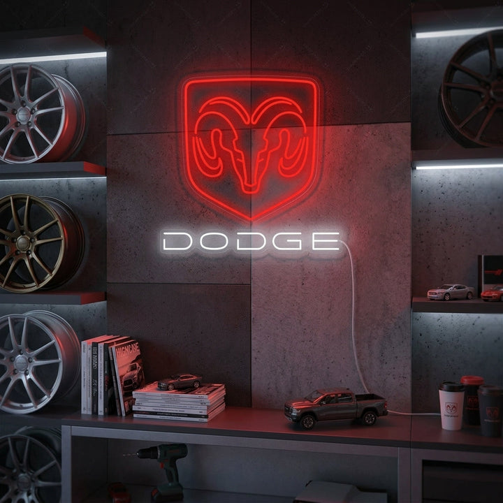 "Dodg-Car" Neonkyltti