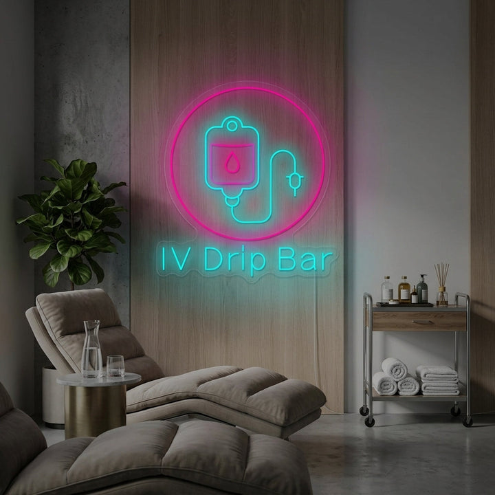 "Iv Drip Bar" Neonkyltti