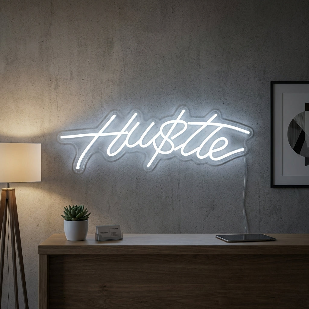 "Hustle" Neonkyltti