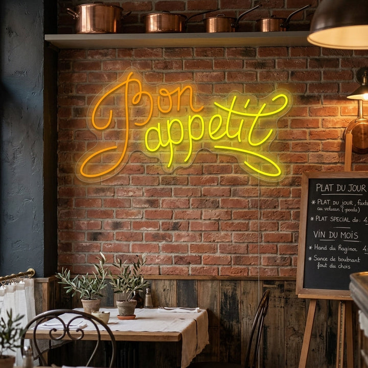 "Bon Appetit" Neonkyltti