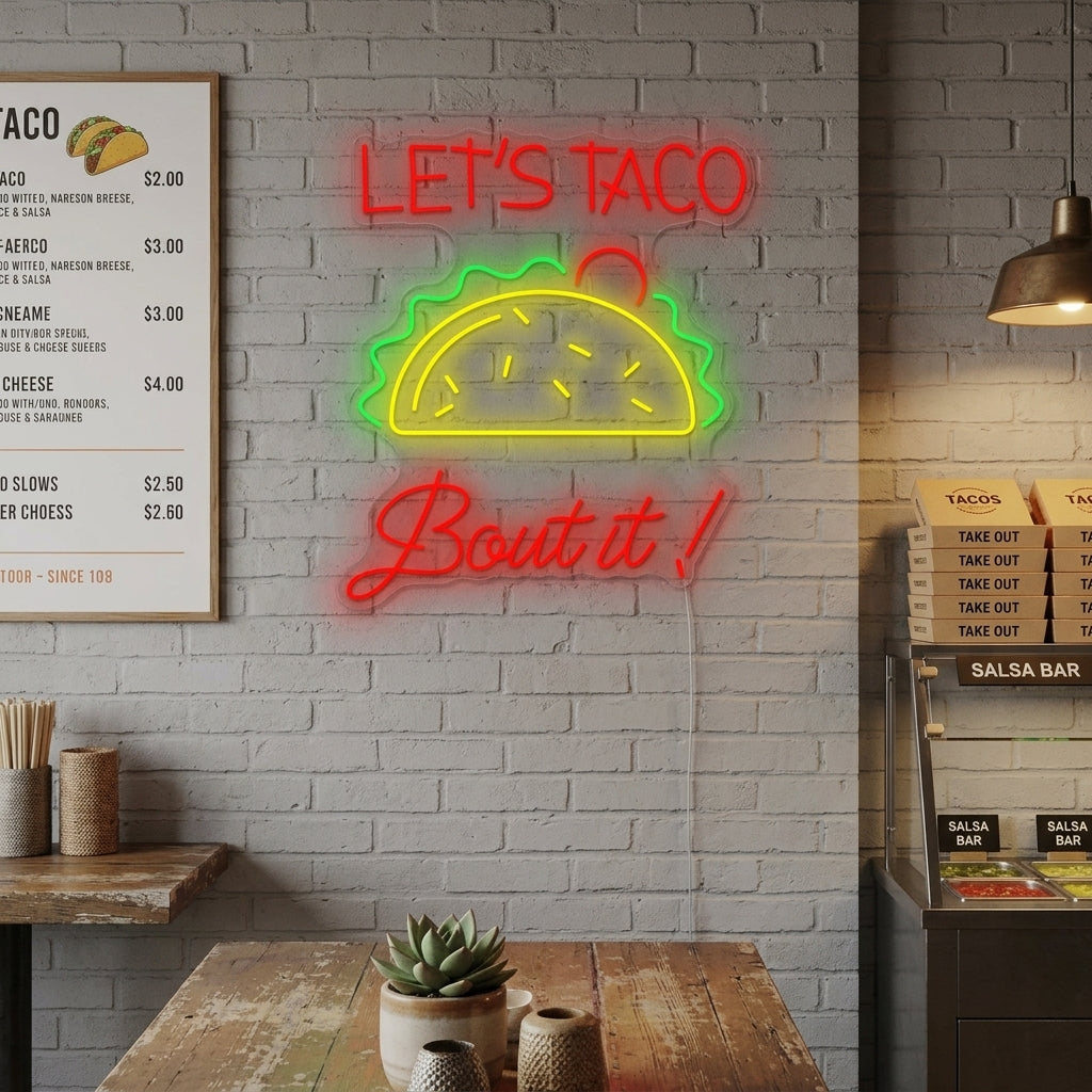 "Let's Taco Bout It" Neonkyltti