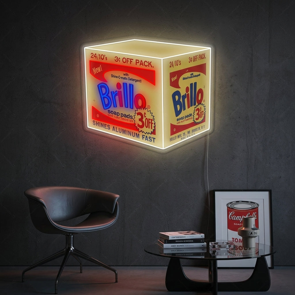 "Brillo Box" Neonkyltti