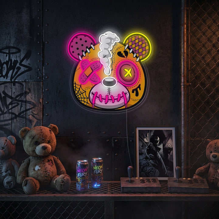 "Zombie Nalle" Neonkyltti