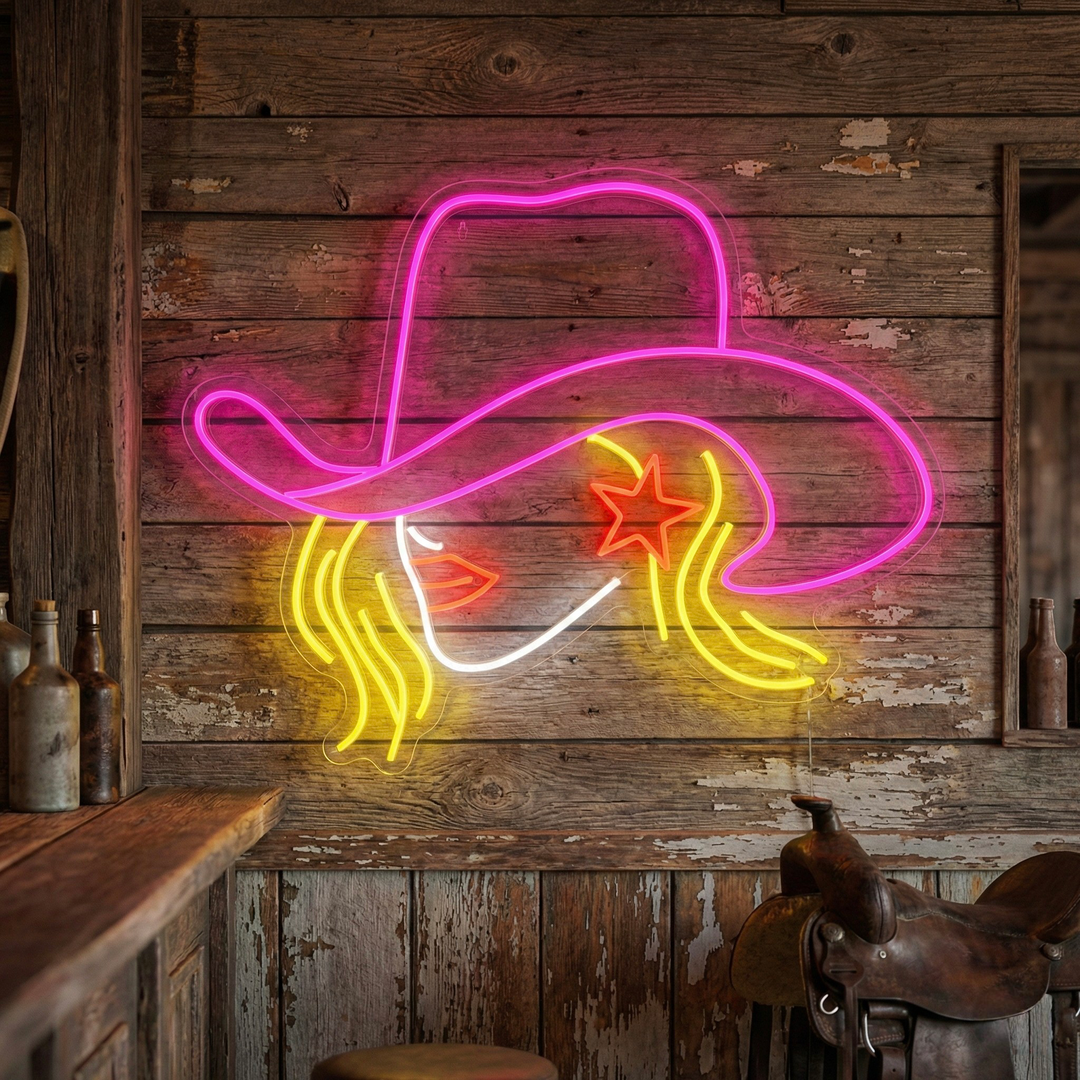 "Cowgirl" Neonkyltti
