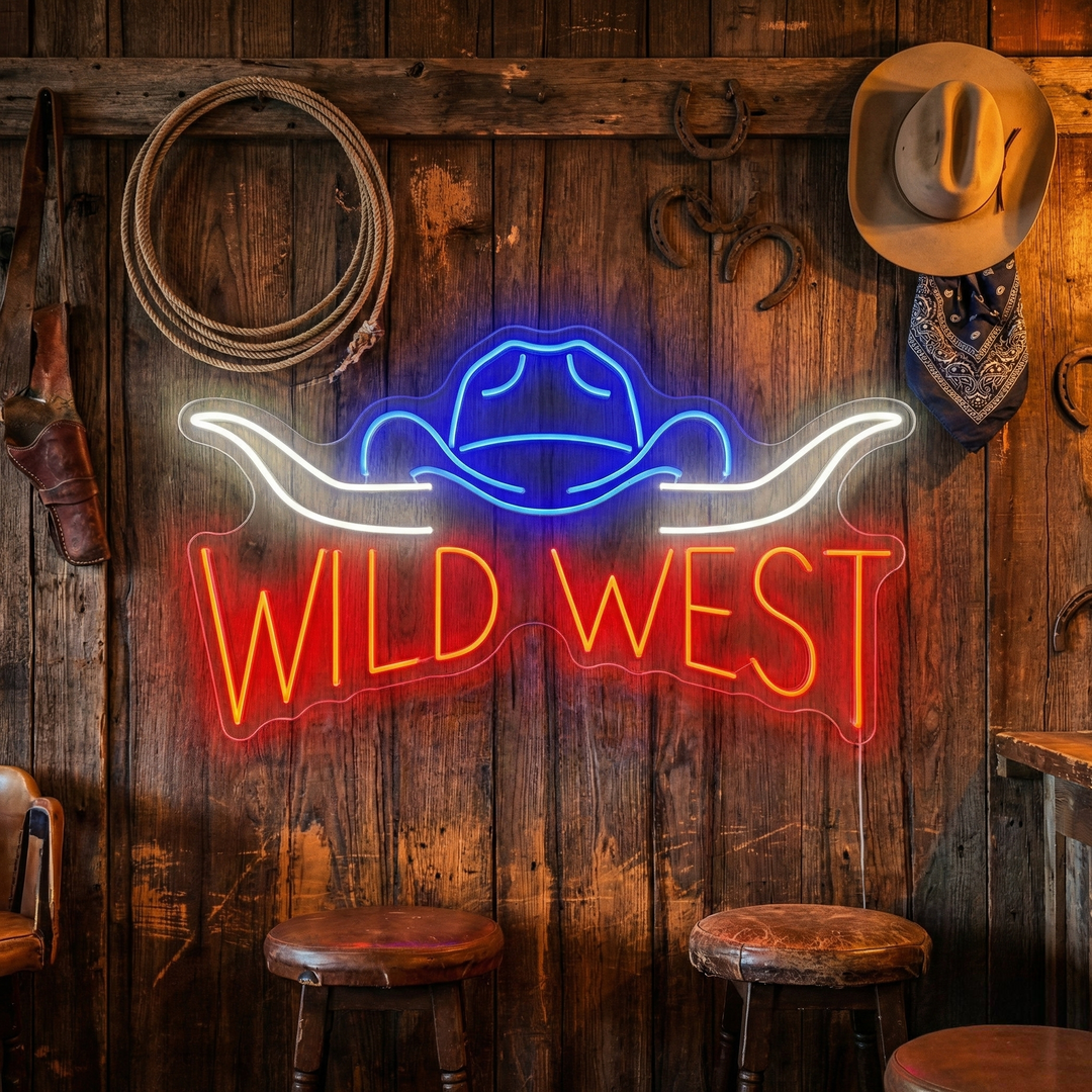"Wild West" Neonkyltti