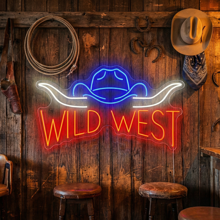"Wild West" Neonkyltti