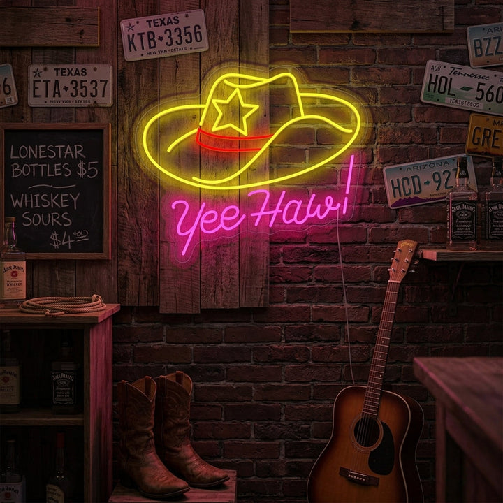 "Yeehaw" Neonkyltti