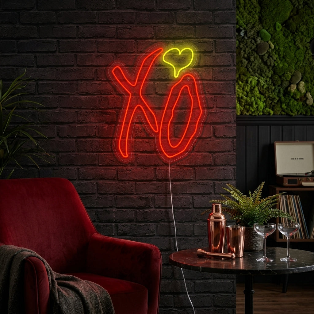 "XO" Neonkyltti