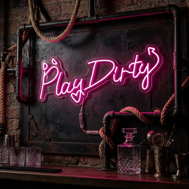 "Play Dirty" Neonkyltti