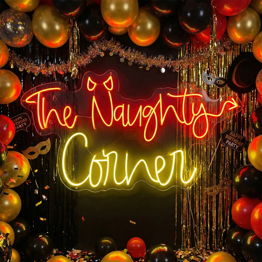 "The Naughty Corner" Neonkyltti