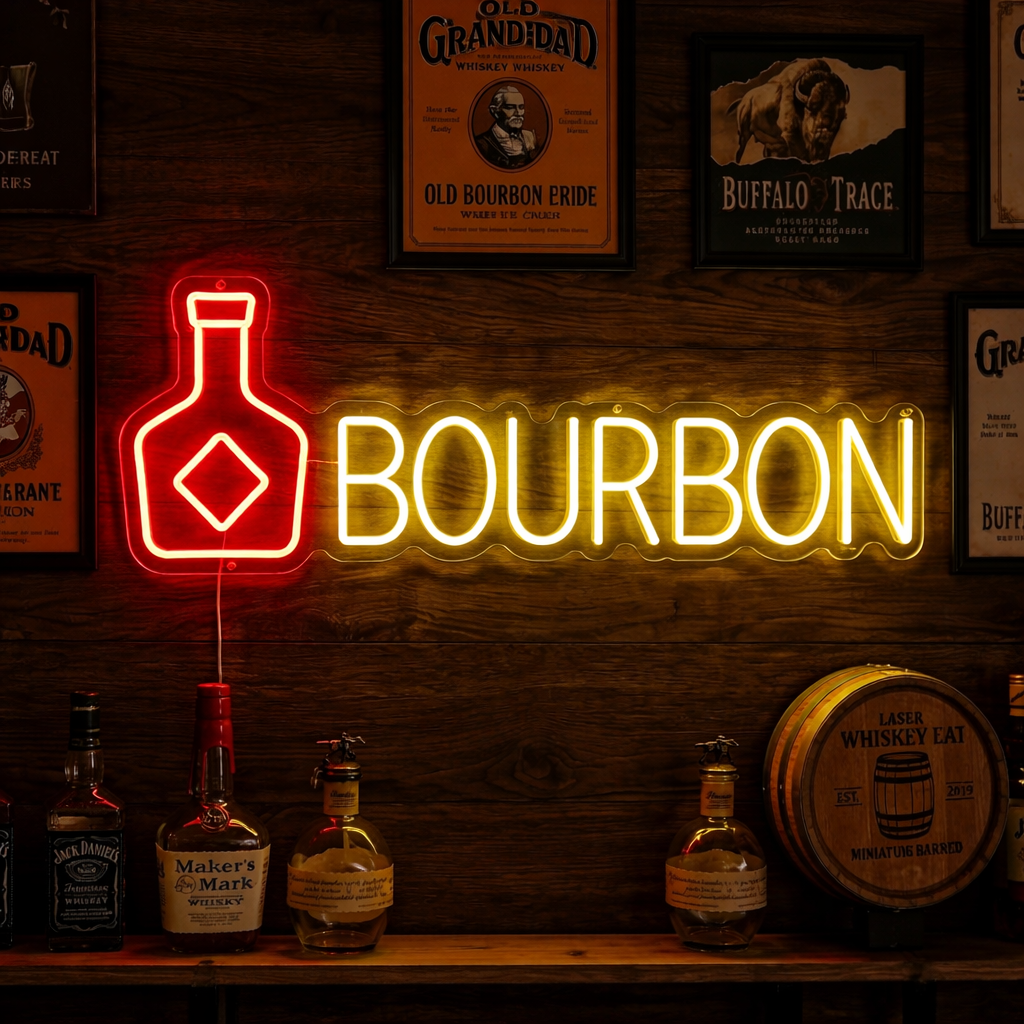 "Bourbon" Neonkyltti