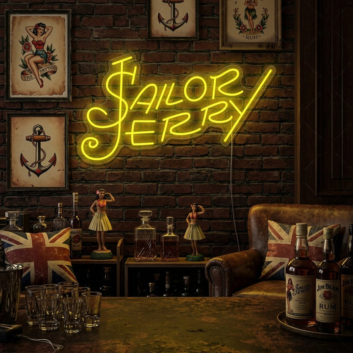 "Sailor Jerry Rum" Neonkyltti