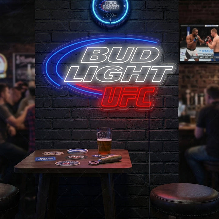"Bud Light UFC" Neonkyltti