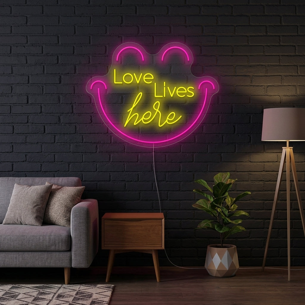 "Love Live Here" Neonkyltti