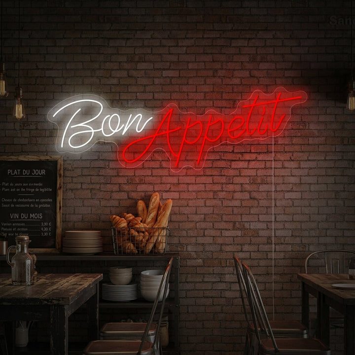 "Bon Appetit" Neonkyltti