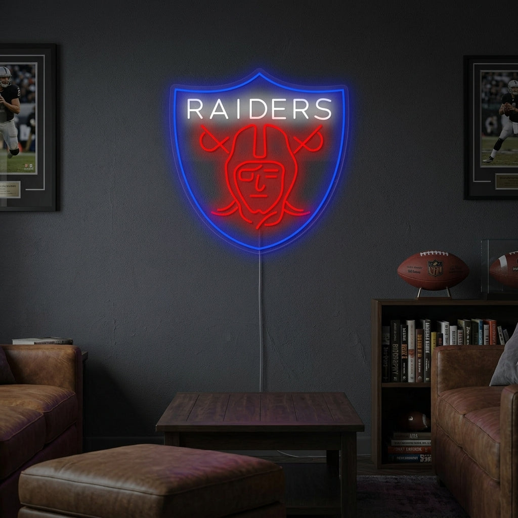 "Raiders" Neonkyltti