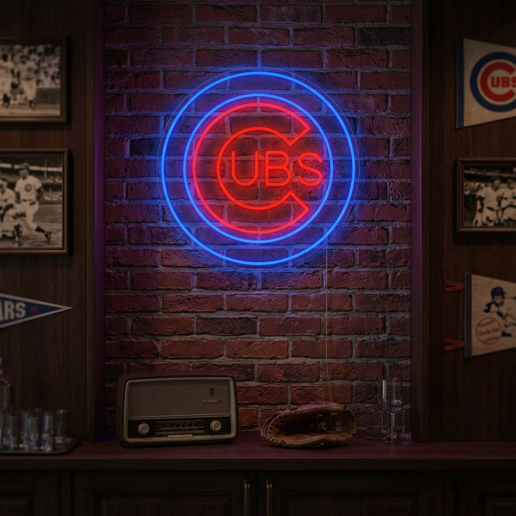 "CUBS" Neonkyltti