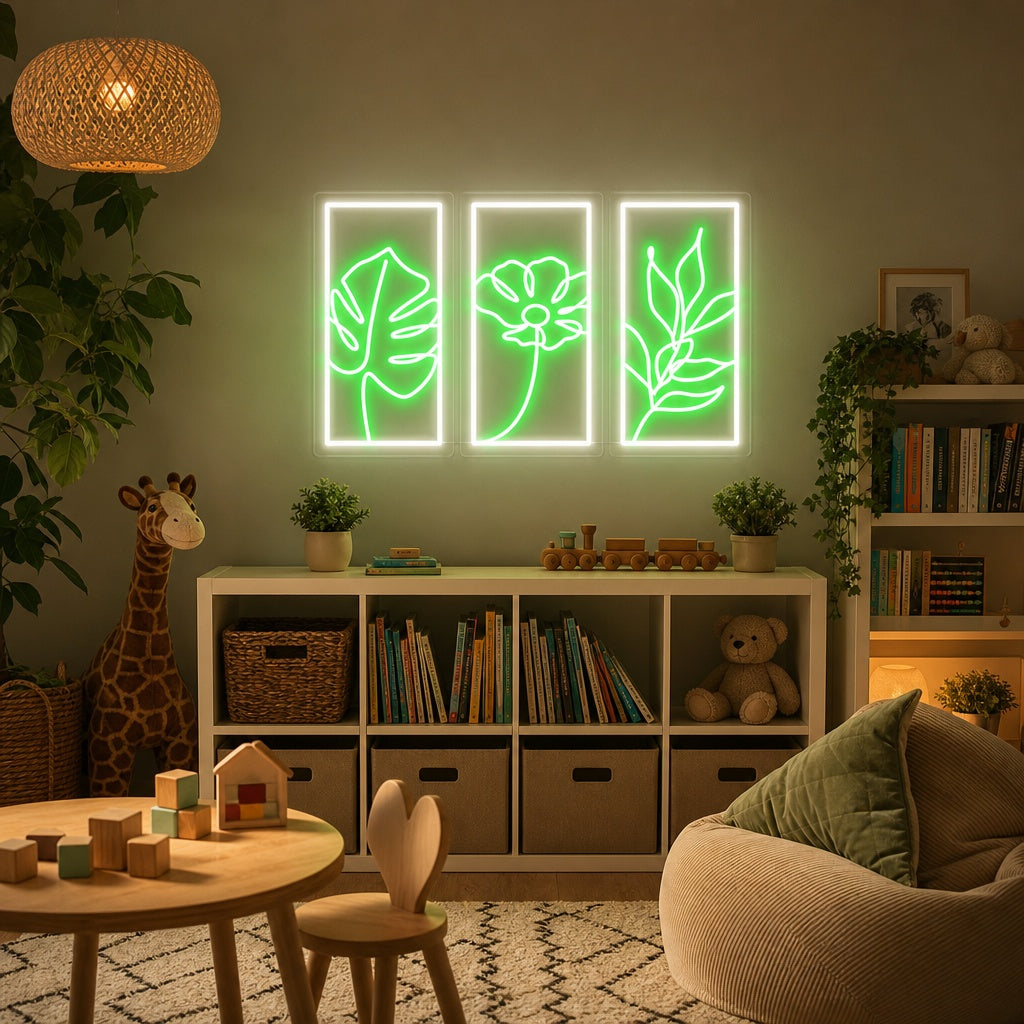 "3D Kukka" Neonkyltti