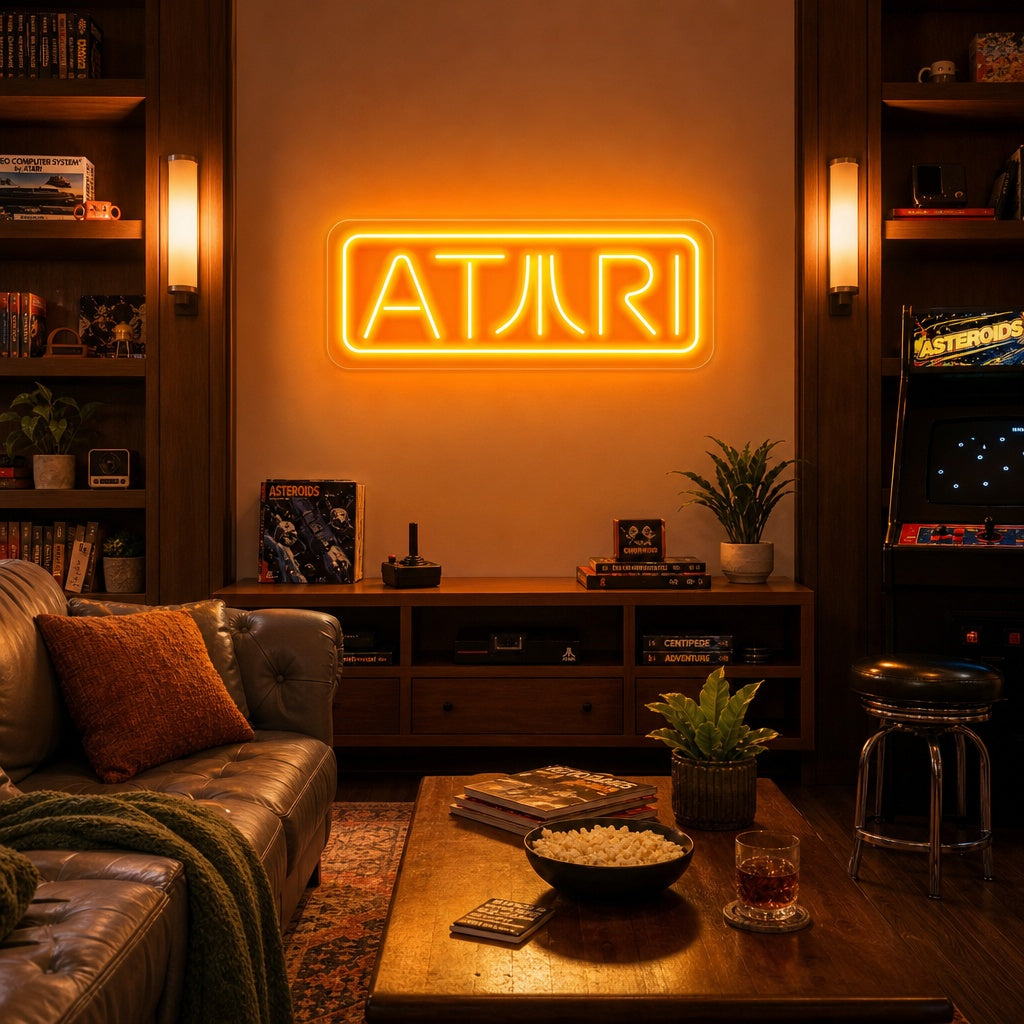 "Atari, Pelaajan Sisustus" Neonkyltti