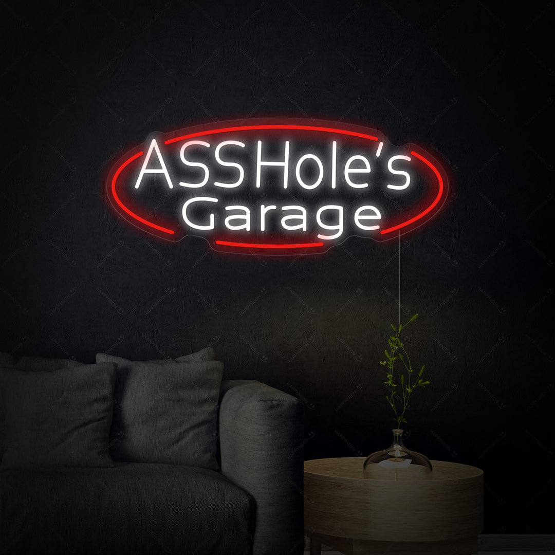 "Assholes Garage" Neonkyltti