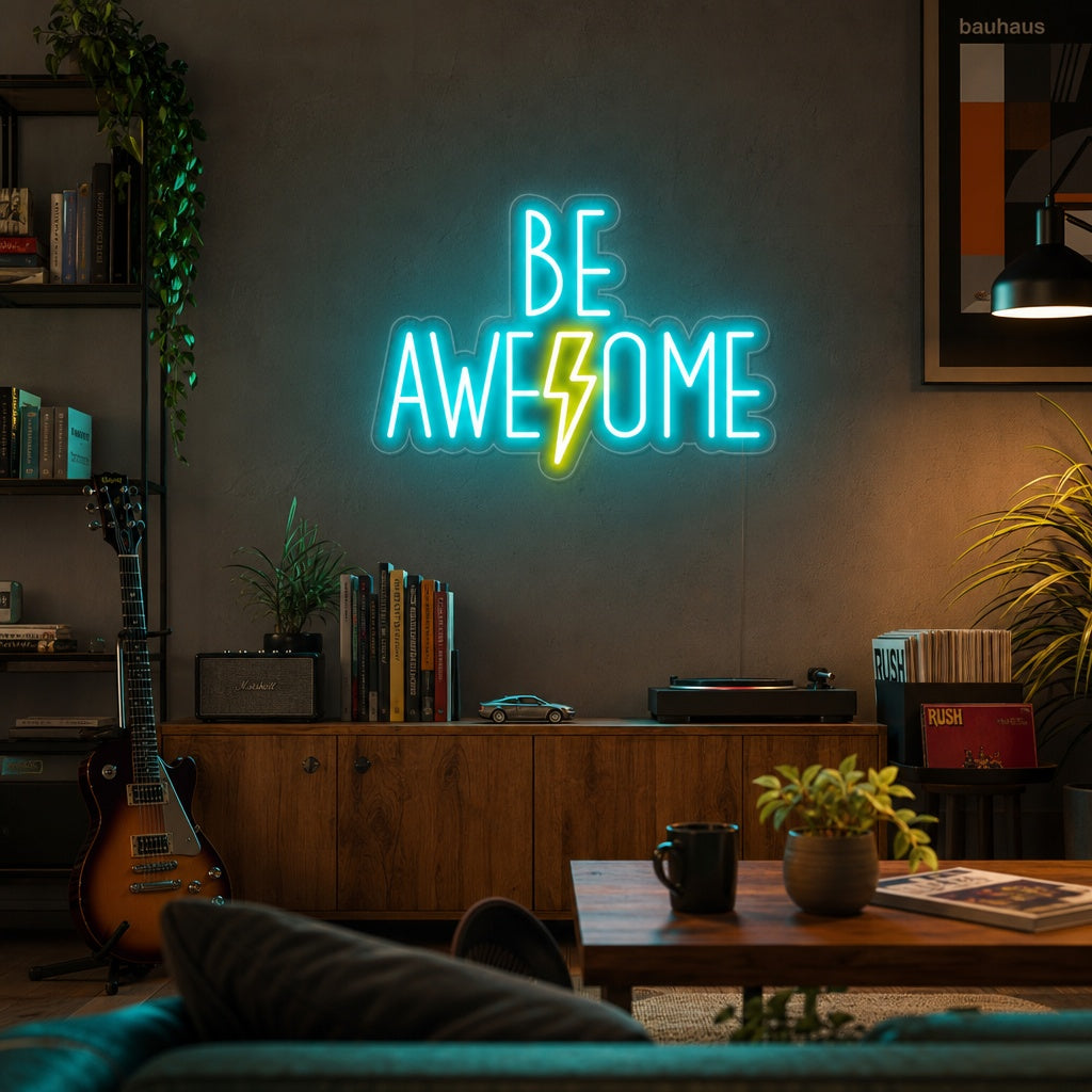 "Be Awesome" Neonkyltti
