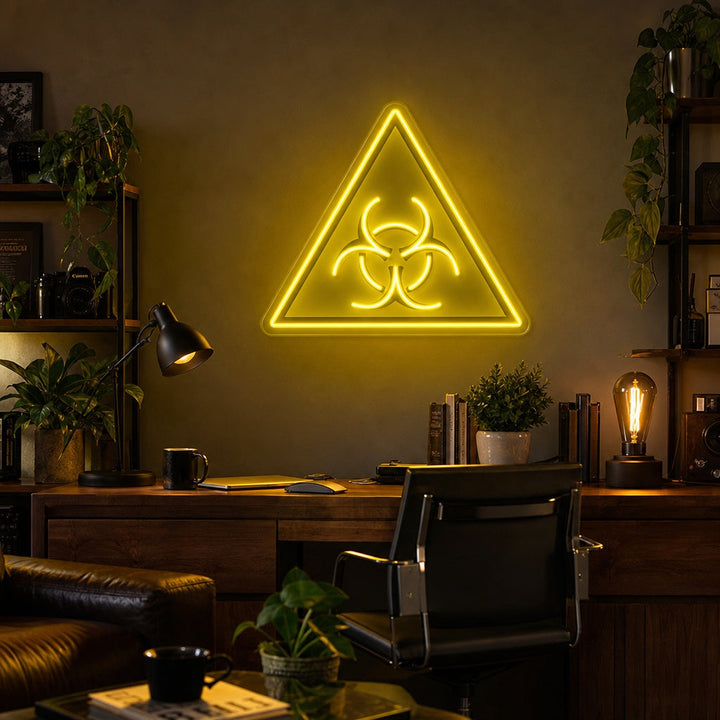 "Biohazard Warning -logo, TV -ohjelma inspiroitu" UV-tulostettu LED-neonkyltti