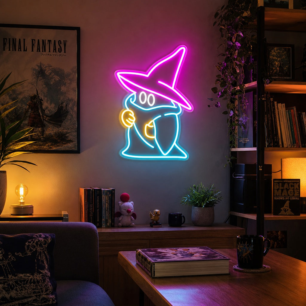 "Black Mage Pelin Koristelu" Neonkyltti