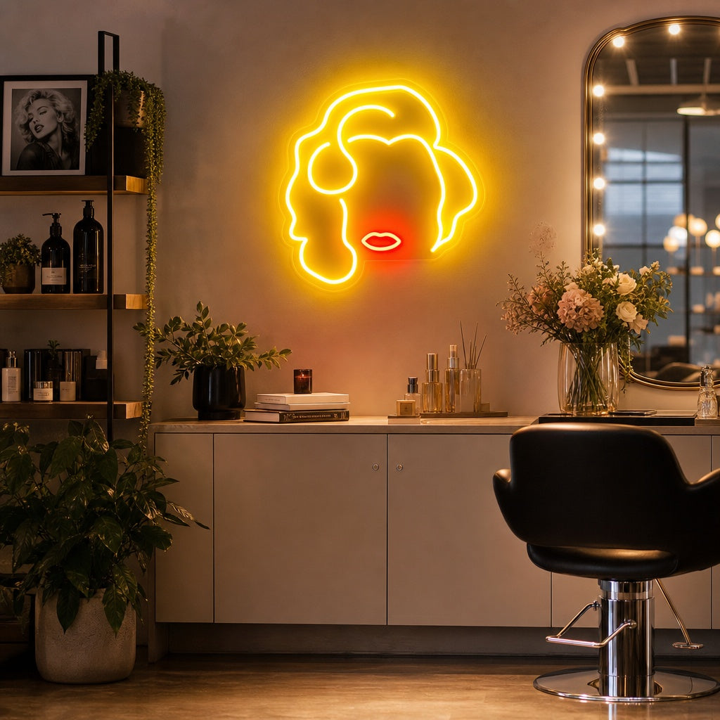 "Blondi Tyttö" Neonkyltti