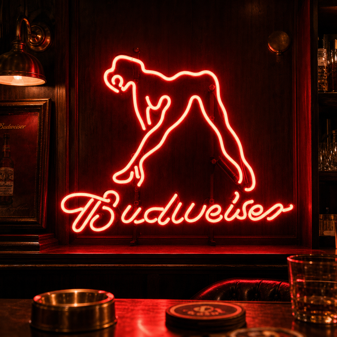 "Bud Alaston Tyttö" Neonkyltti