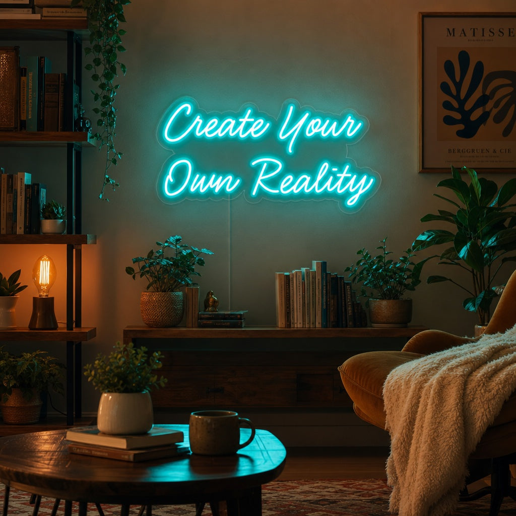"Create Your Own Reality" Neonkyltti