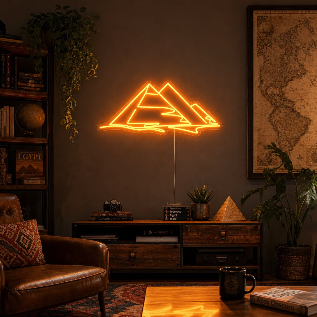 "Egyptin Pyramidit" Neonkyltti