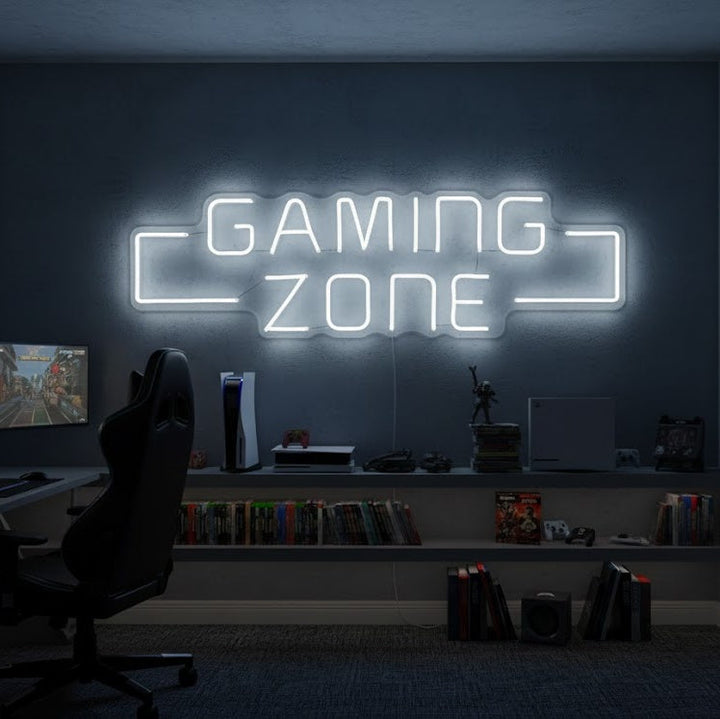 "Game Zone, Peli Seinätaide" Neonkyltti