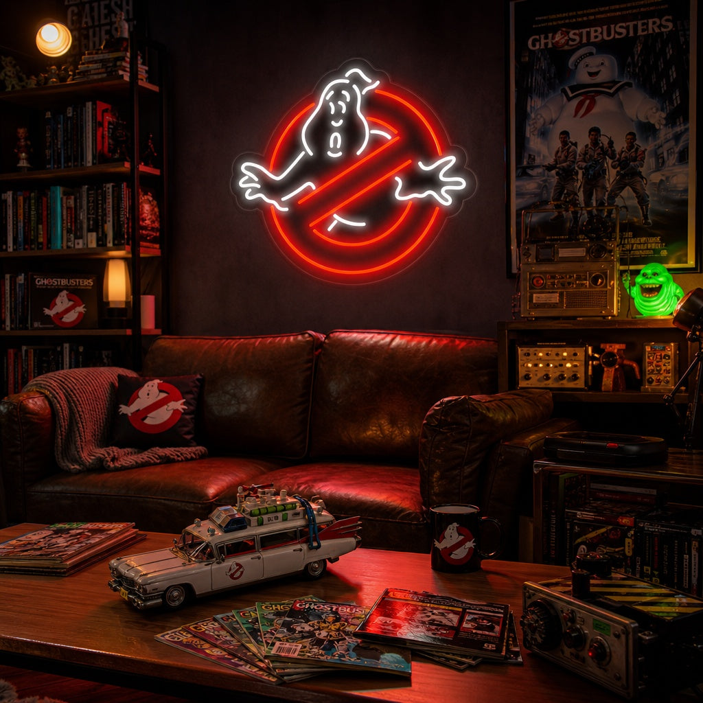 "Ghostbusters, Kummitukset" Neonkyltti